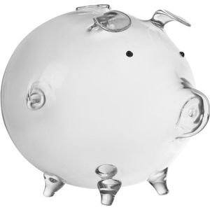 Qaan Living - Spaarvarken Doorzichtig - Spaarpot - Spaarvarken Groot - Spaarvarken Spaarpot - Glas - Hoge Kwaliteit - Cadeau