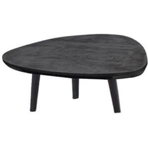 Salontafel - zwarte tafel - 3 poot - houtstructuur - by Mooss - breedte 60cm