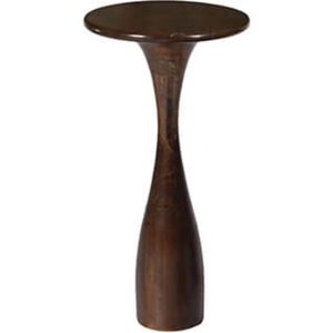 Bijzettafel - Elegante walnoot bijzettafel - Ronde tafel - hout - by Mooss - hoog 65cm