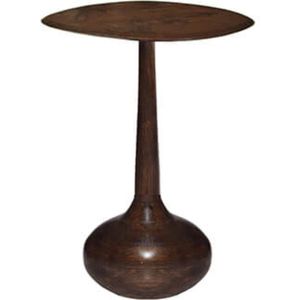 Bijzettafel - Walnoot - organisch vormgegeven bijzettafel - KAARBANIK - glad - hout - by Mooss - hoog 55cm