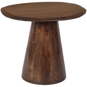 Bijzettafel - Walnoot - organische vormgegeven bijzettafel - KAARBANIK - glad - hout - by Mooss - hoog 45cm