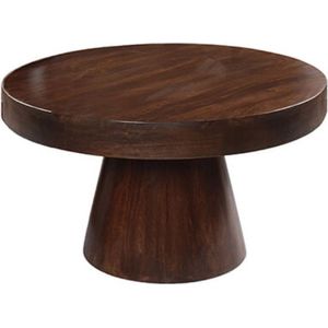 Bijzettafel - walnoot houten tafel - salontafel - massief hout - by Mooss - diameter 70cm