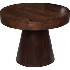 Bijzettafel - walnoot houten tafel - salontafel - massief hout - by Mooss - diameter 55cm
