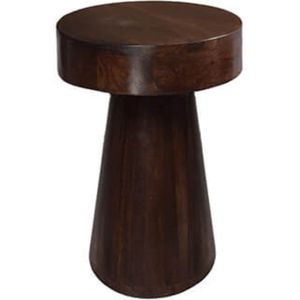 Bijzettafel - walnoot houten tafel - salontafel - massief hout - by Mooss - diameter 40cm