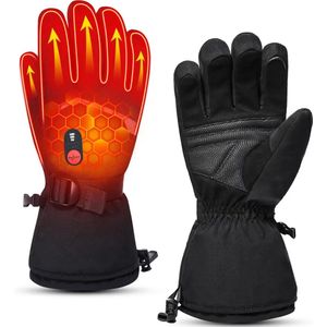 JuKa Canada Heat - Elektrisch verwarmde handschoenen - Oplaadbare Accu met kabel - Heated gloves - Unisex - Zwart - Winter