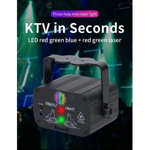 DJLicht USB mini led disco licht RGB - dj - laser - projector - Effect - met accu en zuignap
