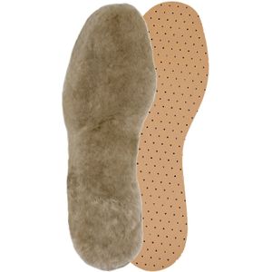 Inlegzolen schapenvacht - Wollen inlegzolen - Pedag Lammy - Bruin - Maat 43
