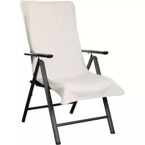 heimtexland ® hoes voor een stoel met hoge rugleuning, badstof, tuinstoel, hoes, voor de sauna, hygiënisch, handdoek, type 772, grijs