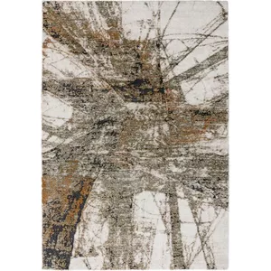 VIMODA Vloerkleed, woonkamer/slaapkamer, klassieke look, laagpolig, oosters, modern, kleur: grijs, afmetingen: 200x290 cm