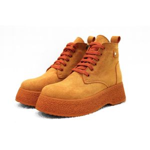 Efrin Veterboots met plateauzool - Oranje