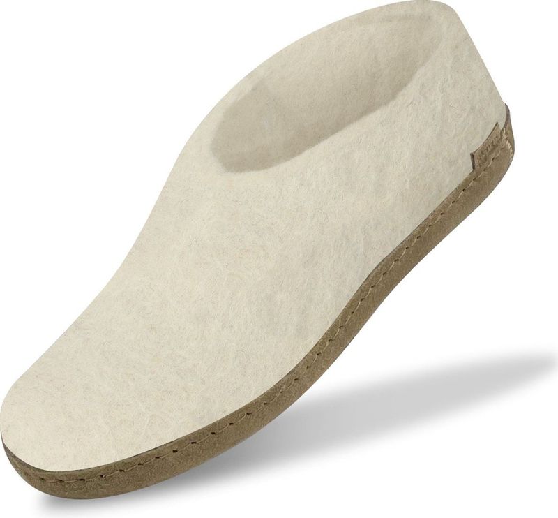 Glerups A-03 Sloffen - Wit - Viltschoen van 100% Natuurwol