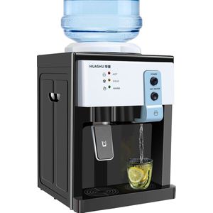 Elektrische waterdispenser, warm en koud drinkfontein, 550 W, 220 V, waterkoeler, zwart, voor kantoor en thuis