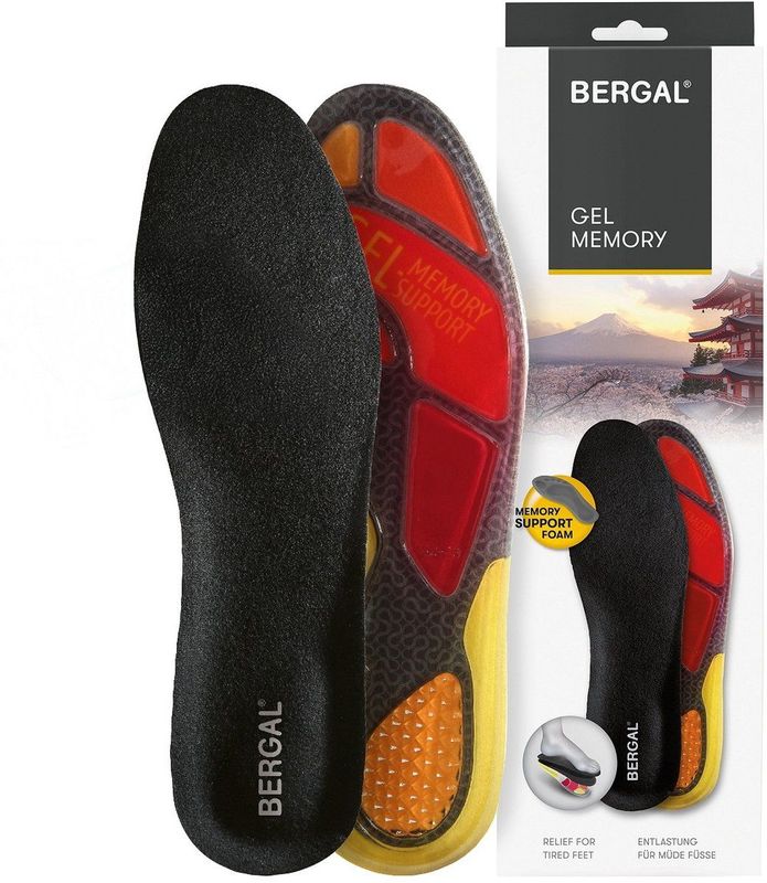 Bergal - Gel Memory - Inlegzolen - Maat 44/45 - Ondersteunend en Comfortabel