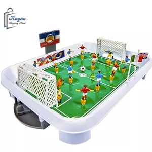 Houten Bureau Voetbalspel – Tafelvoetbal Mini Voor 2 Spelers – 24x15x1,8 Cm – Met Doelteller, Bal & Handleiding – Cadeau Voor Kantoor Of Thuis