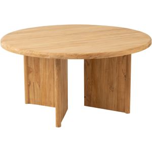 J-line - Tafel Rond Teak Hout Naturel - 150x150x75cm