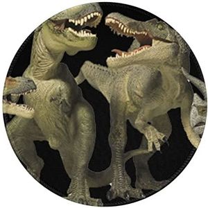 Dinosaurussen thema 3D muismat ronde waterdichte antislip muismat 8 inch ronde gaming muismat voor werken en gaming