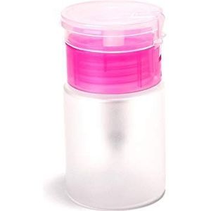 KADS Nagellak Remover Fles afsluitbare plastic dop nagel pomp fles Alcohol Druk Pompen Dispenser Fles(ROZE 50ML)