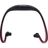 BS19C leven waterdichte Stereo draadloze sport Bluetooth In-ear Headphone Headset met Micro SD kaart sleuf & handsfree  voor slimme telefoons & iPad of andere Bluetooth Audio Devices(Red)