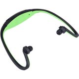 SH-W1FM leven waterdichte Sweatproof Stereo draadloze sport oordopjes koptelefoon In-ear Headphone Headset met Micro SD-kaart  voor slimme telefoons & iPad & Laptop & Notebook & MP3 of andere Audio-apparaten  maximale SD Card Storage: 8GB(Green)