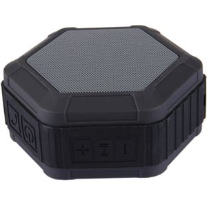 BT508 Portable Life waterdichte Bluetooth Stereo luidspreker  met ingebouwde MIC & haak  ondersteuning voor Hands-free gesprekken & TF kaart & FM  Bluetooth afstand: 10m(Black)