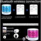 Mini Draagbare Bluetooth Stereo luidspreker  met ingebouwde MIC & RGB LED  ondersteuning voor Hands-free gesprekken & TF kaart & AUX IN  Bluetooth afstand: 10m(Black)