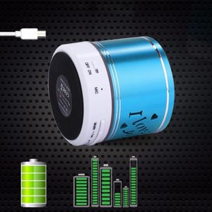 Mini Draagbare Bluetooth Stereo luidspreker  met ingebouwde MIC & RGB LED  ondersteuning voor Hands-free gesprekken & TF kaart & AUX IN  Bluetooth afstand: 10m(Blue)
