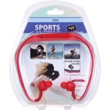 506 leven waterdichte Sweatproof Stereo draadloze sport oordopjes koptelefoon In-ear Headphone Headset met Micro SD-kaartsleuf  voor slimme telefoons & iPad & Laptop & Notebook & MP3 of andere Audio-apparaten  maximale SD Card Storage: 8GB(Red)