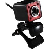 A862 12.0 Megapixels HD 360 graden draaibaar USB 2.0 WebCam / PC Camera met microfoon & 4 LED lampjes voor Skype Desktop PC Laptop  kabel lengte: 1.4 meter