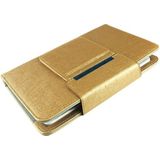 Universele Bluetooth toetsenbord met leder hoes & houder voor Ainol / PiPO / Ramos 9 7 inch/10.1 inch Tablet PC(Gold)