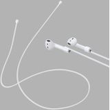 Draadloze Bluetooth koptelefoon anti-verloren riem siliconen Unisex hoofdtelefoon anti-verloren lijn voor Apple AirPods  lengte kabel: 60cm(White)