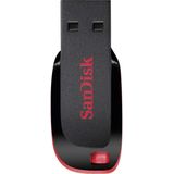 SanDisk - Cruzer Blade - USB 2.0 Flash Drive - 128GB - Zwart/Rood