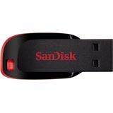 SanDisk - Cruzer Blade - USB 2.0 Flash Drive - 128GB - Zwart/Rood