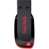 SanDisk - Cruzer Blade - USB 2.0 Flash Drive - 128GB - Zwart/Rood