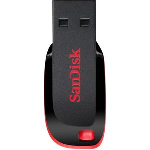 SanDisk - Cruzer Blade - USB 2.0 Flash Drive - 128GB - Zwart/Rood