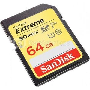 SanDisk Extreme SDHC Video 64GB 90MB/s V30 SDSDXVE-064G-GNCIN