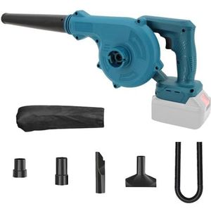 2-in-1 bladblazer accu compatibel met Makita18V-accu, 2200 W draadloze elektrische blazer met stofzak, accu-bladzuiger voor het reinigen van computers, hoeken, meubelstof (geen batterijen) (01)