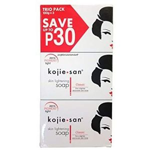 Kojie San - 3 Lightening Soaps van 65g, Authentieke en originele Kojie San Soap met Kojic Acid (3 Soaps: 3x65g)