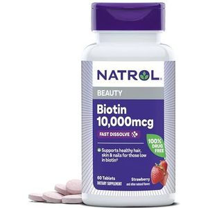 Natrol Biotine 1000 mcg Fast Dissolve (60) standaard, 30 g
