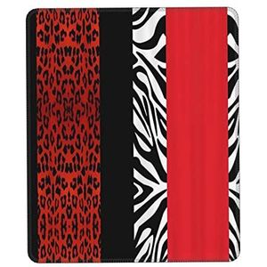 COMAAM Rode Luipaard en Zebra Dier Multi Size Rubber Lock Mousepad (verticaal) Office Pad Huishoudelijke Muismat