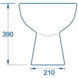 Vrijstaande toiletpot van marcke isifix muuraansluiting (h(pk) 18 cm wit