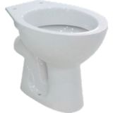 Nemo Go vrijstaande wc pot 47,6x35,7x39,1cm porselein wit muuraansluiting zonder zitting DELTA WC P (FS175235CK0000)