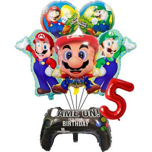 Super Mario ballon set - 60x44cm - Folie Ballon - Super Mario - Luigi - Game - Gaming - Playstation - Xbox- Themafeest - 5 jaar - Verjaardag - Ballonnen - Versiering - Helium ballon