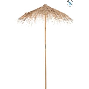 Parasol J-Line | Bamboe | Stro | Naturel | Small | diameter 150 cm | Bohemian Chique | Blikvanger