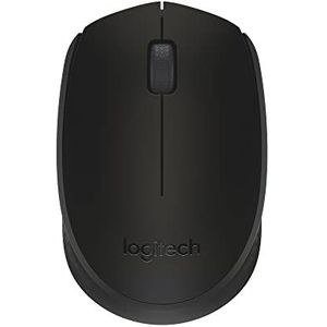 Logitech M171 Draadloze Muis voor PC, Mac, Laptop, 2,4 GHz met USB Mini-ontvanger, Optische Sensor, 12 Maanden Batterijduur, Links- en Rechtshandig - Zwart