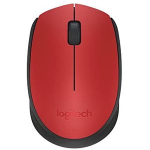 Logitech M171 Draadloze Muis voor PC, Mac, Laptop, 2,4 GHz met USB Mini-ontvanger, Optische Sensor, 12 Maanden Batterijduur, Links- en Rechtshandig - Rood