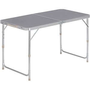 WOLTU 1 Picknicktafel inklapbaar in MDF en aluminium,campingtafel hoogte verstelbaar,Grijs CPT8122gr