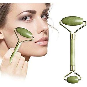Jade Roller, Jade Roller gezicht Massager, Natuurlijke Jade Facial Roller, Anti Aging Roller Facial Massager voor hals huid, wallen gezicht, wangen slanker, huid aanscherping