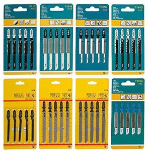 Set met 40 decoupeerzaagbladen, T118A, T111C, T101B, T101AO, T119BO, T101D, T144D, T101BR, met opbergtas voor hout, kunststof en metaal