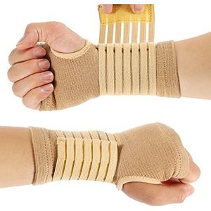 2 stuks elastische polsorthese, duimsteunorthese, artritis-handschoenen voor carpale kanaal, tendinitis en verrekkingen, rechter- en linkerhand
