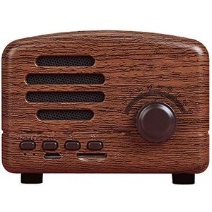 Vintage Wireless Bluetooth Speaker,Mini Portable Rechargeable Music Player,Teen Gifts Birthday Presents,Room Bedroom Decor Walnut Wood